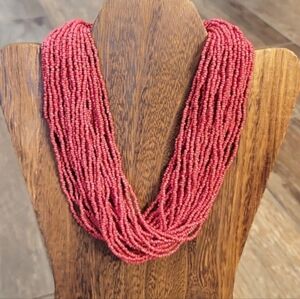 Vintage Southwestern Multi-Strand Seed Bead Necklace